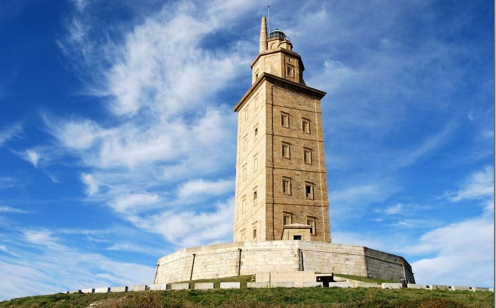In which province of Galicia is the famous Tower of Hercules located?