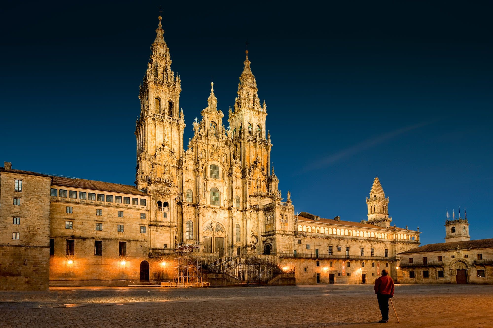 Who is the patron saint of Galicia, to whom one of the largest pilgrimage routes in the world is dedicated?
